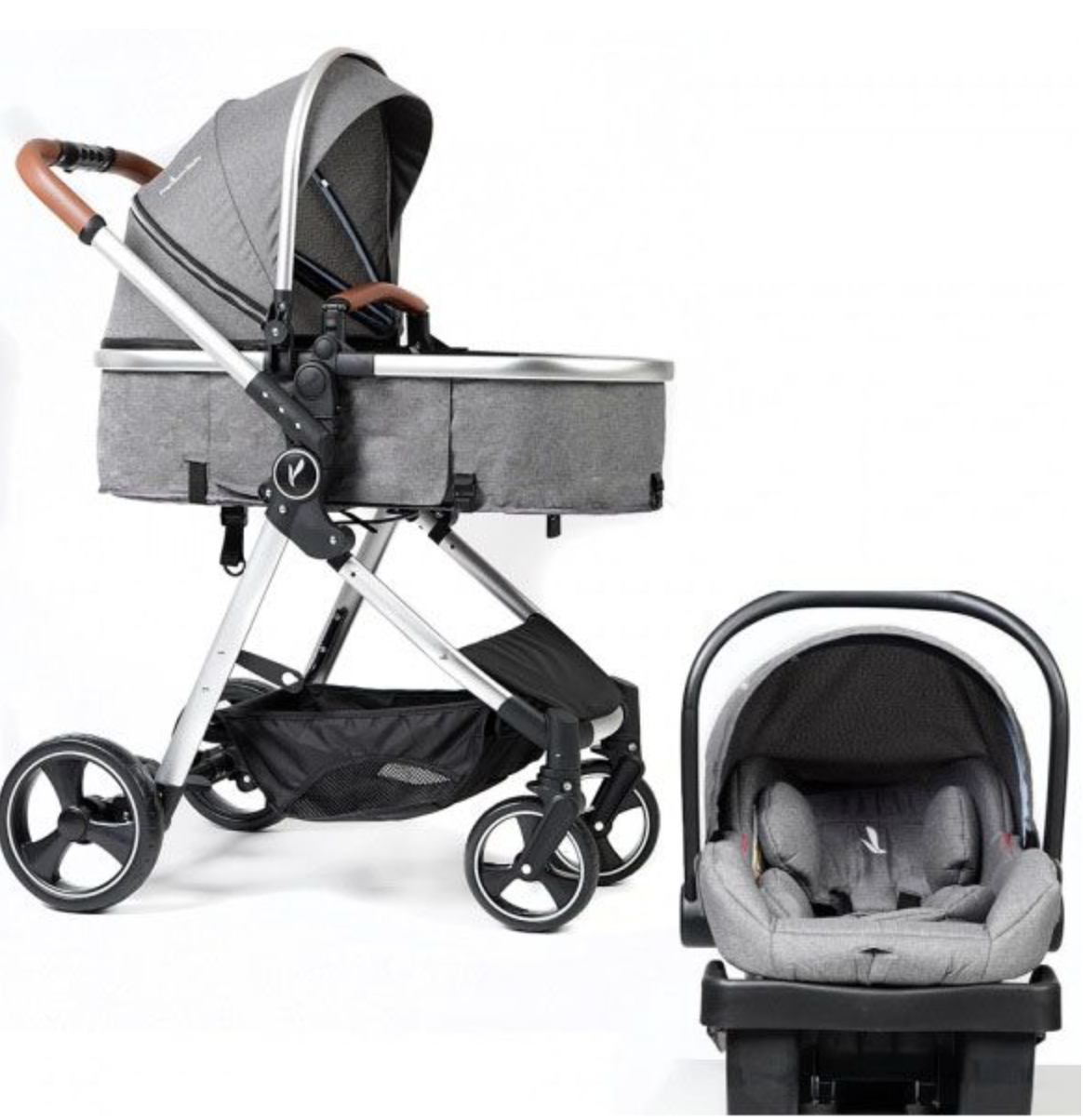 Carrito con Baby Seat Mike 3-en-1 Gris