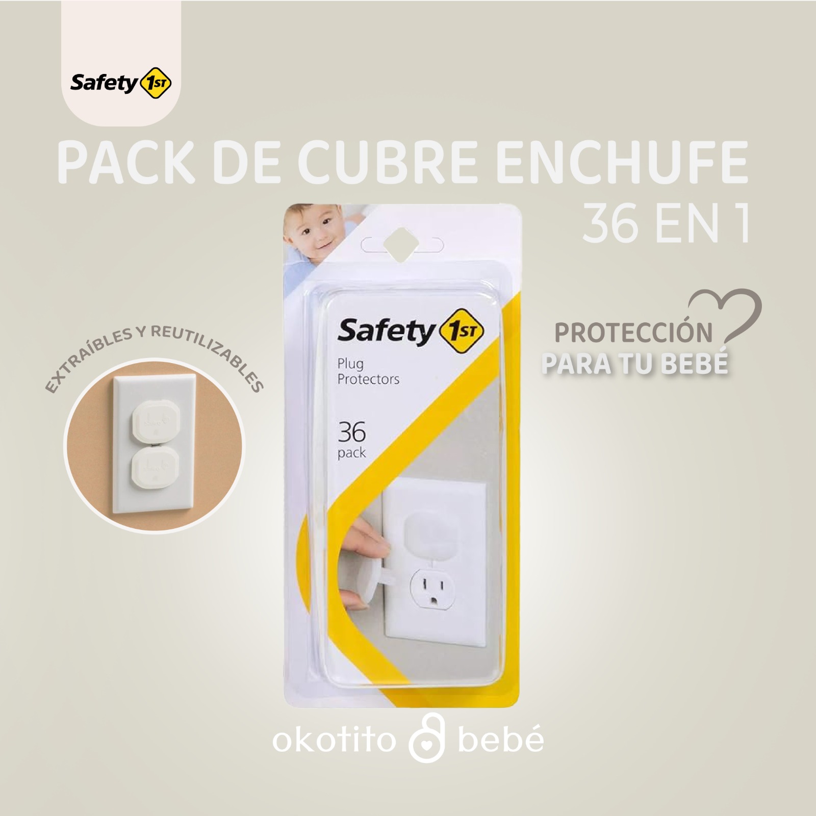 Pack de 36unid. de Cubre-enchufe