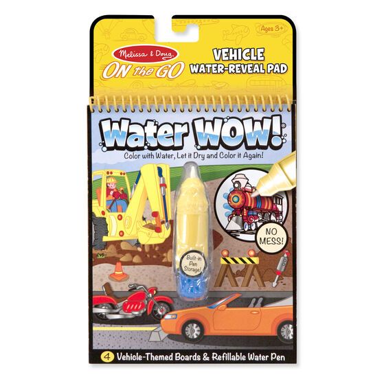 LIBRO P/PINTAR REUTILIZABLE WATER WOW VEHICULOS