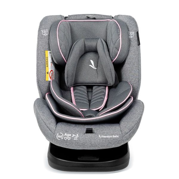 Asiento para Auto First 360° 2.0 Gris/Rosa