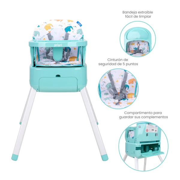 Silla de Comer 3-en-1 Bony Aqua