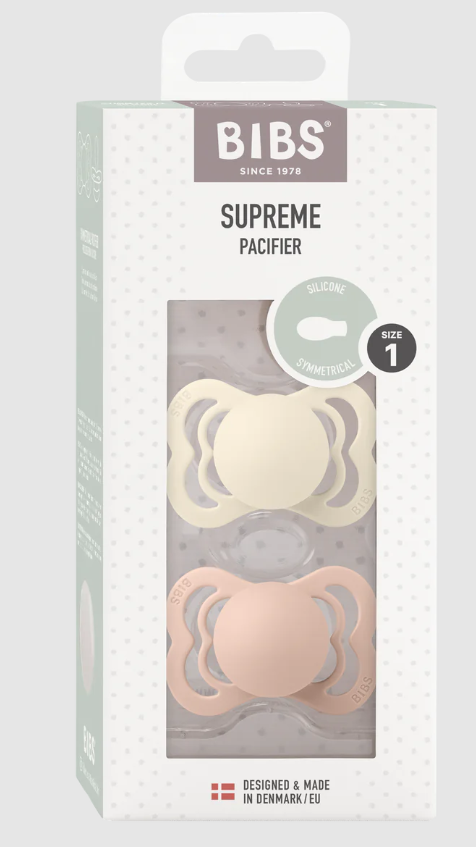 BIBS	SUPREME 2 PACK  SILICONE SIZE 1